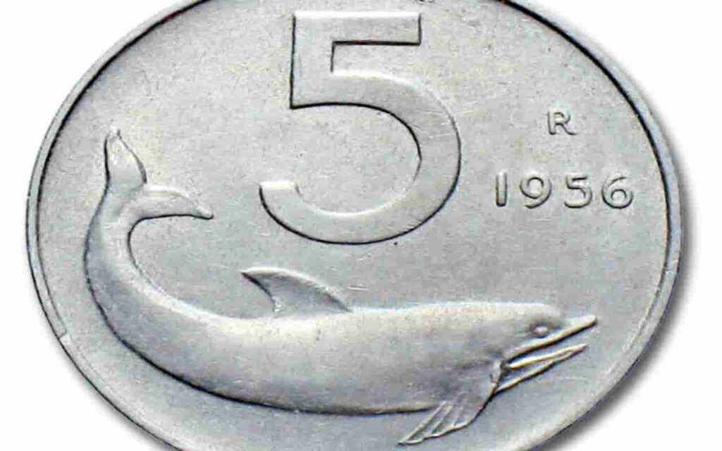 5 lire moneta delfino